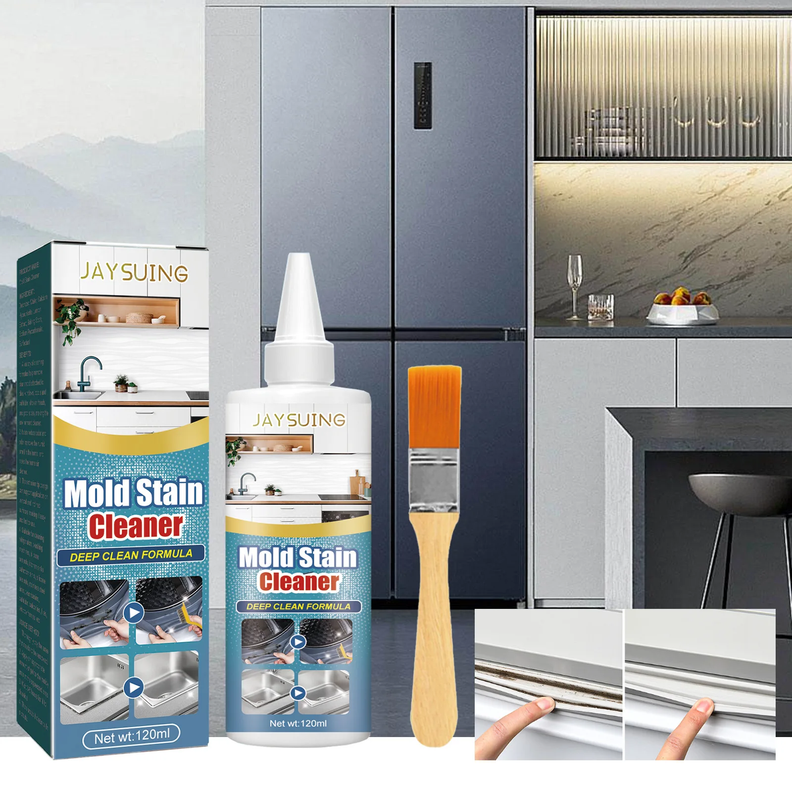 Jaysuing Household mildew removal gel Kitchen Bathroom Wall cleaning refrigerator washing machine silicone ring ant-mold agent