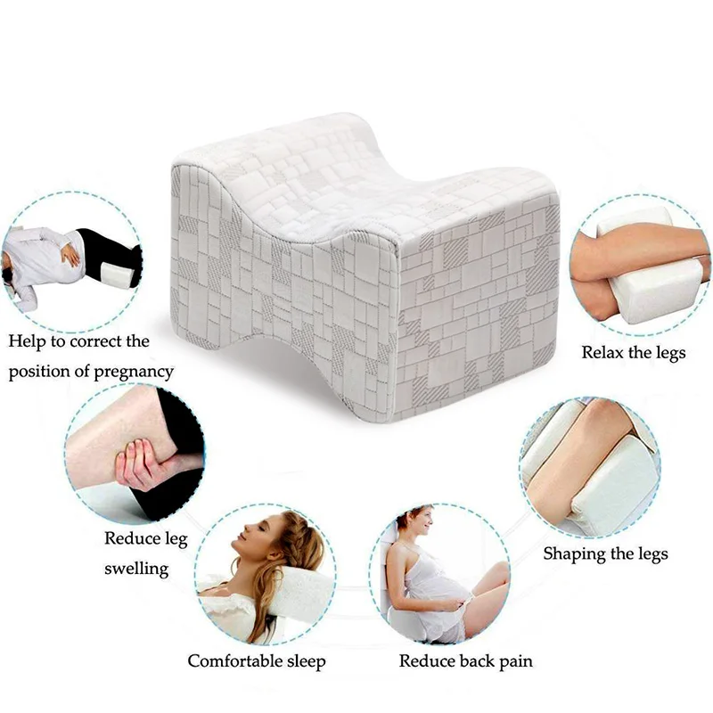 Nice Price Hot Sale Orthopedic Contour Leg Memory Sciatica Relief With Soft Removable Cover Fabric Foam Support Knee Pillow