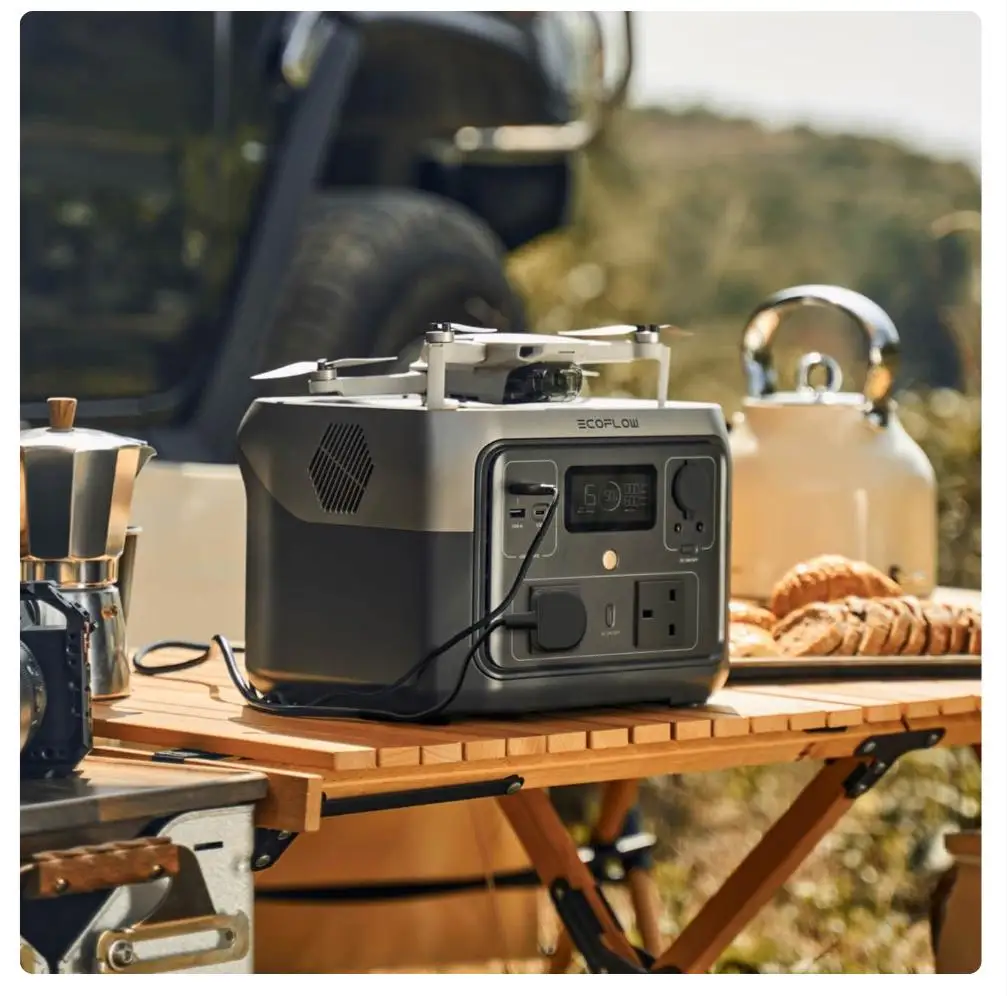 EU River 2 MAX 512Wh 500W Portable Power StationLiFePO4 4 AC Outlets MPPT Controller Pure Sine Wave Car