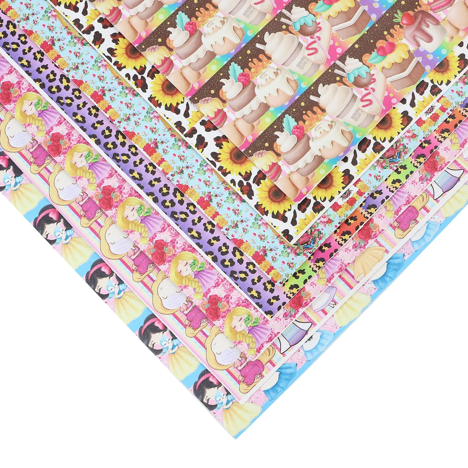 
Midi Ribbons Bow-Knot Princess Leopard Pattern Print Customized Faux Leather Sheets For Earrings Crafts 