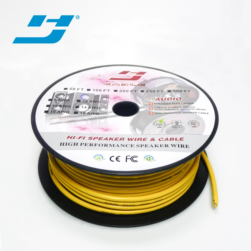 High end and low noise audio cable wire microphone cables yellow color flexible speaker cable for karaoke system
