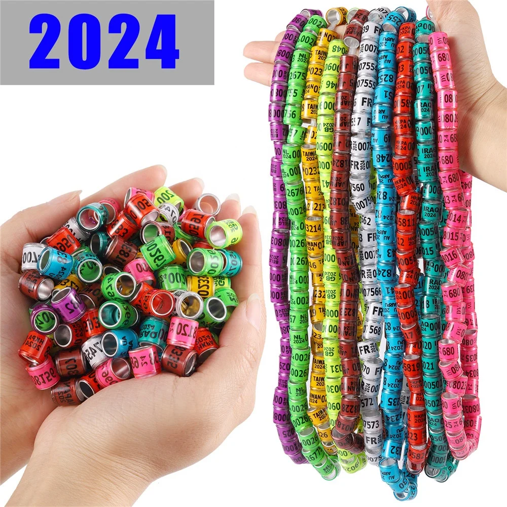 Pigeon Foot Rings 2024/2025 Multi-color Bird Leg Ring With Word Earrings
