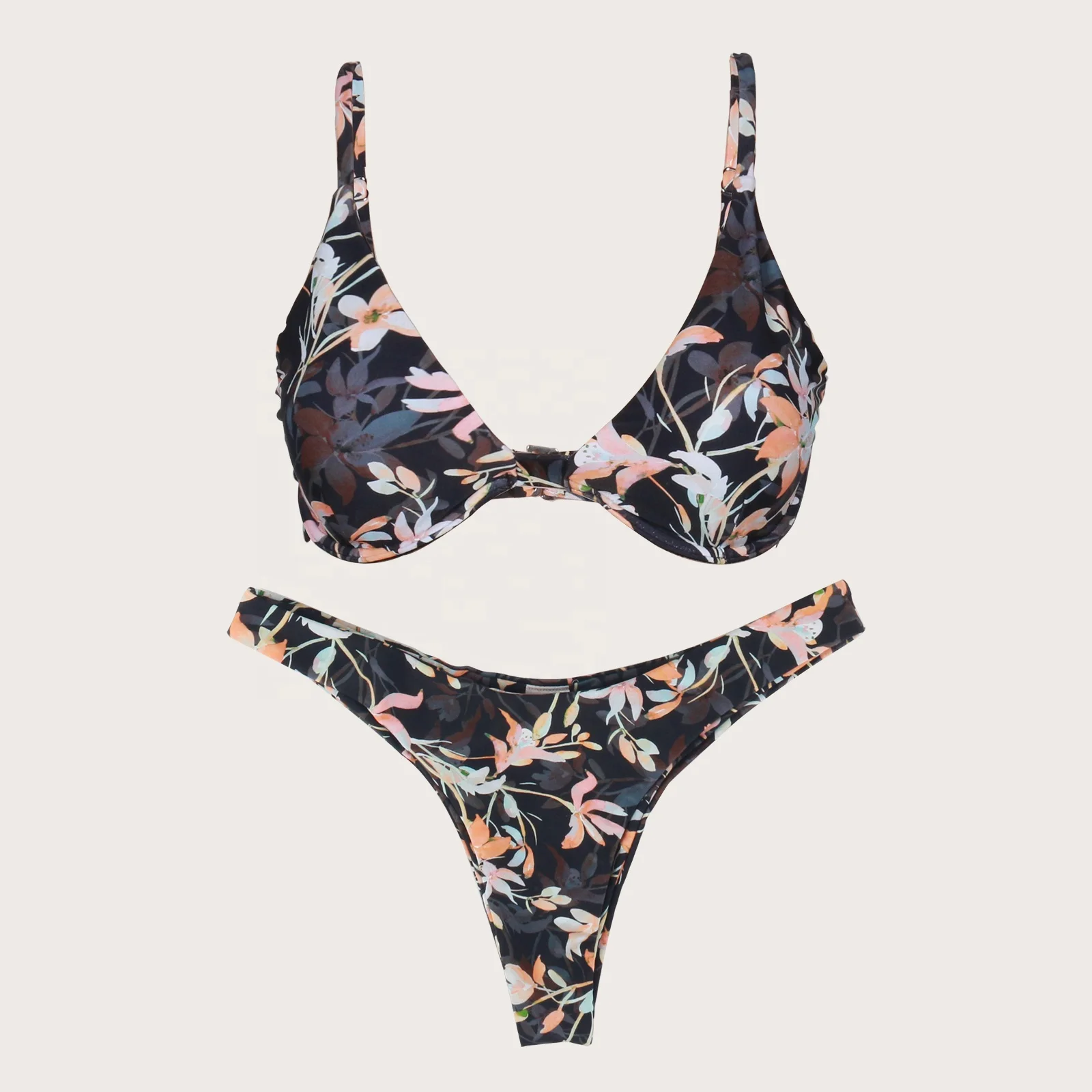 Горячее треугольное бикини с высоким вырезом, 2021 модное бразильское сексуальное бикини, экологичное микро бикини с принтом