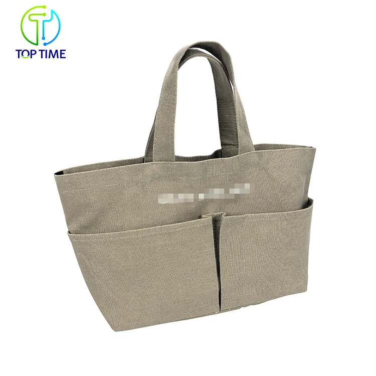 Eco-friendly Custom Canvas Handbag Tote Bag With Large Pockets