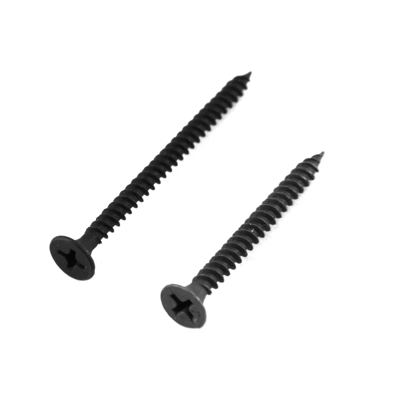 Wood Screws Manufacturer Custom Drywall Nails High Strength Self Tapping Cross Recess Countersunk Head Screw Black Industry Pan