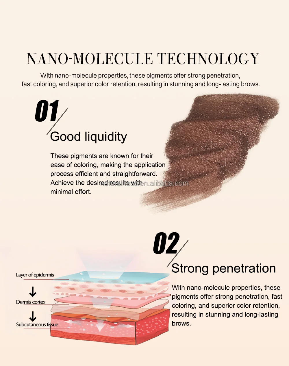 Naturalness Free samples microblading liquid eyebrow tattoo ink Semi Permanent Makeup Pigment for eyebrow eyeliner