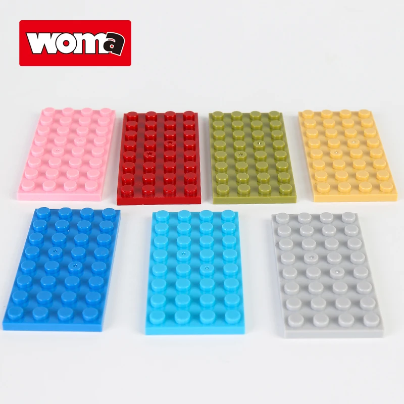 WOMA TOYS совместимые с основными брендами классические аксессуары для кирпича пластина 4x8 маленький строительный блок moc 4*8 базовая (3035) стержень