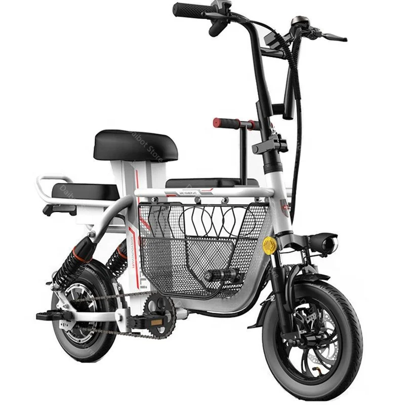 Электрический мини-велосипед Kick Scooter 12 дюймов 350 Вт Ebike 48 в портативный складной электрический велосипед со съемной батареей корзина для домашних животных