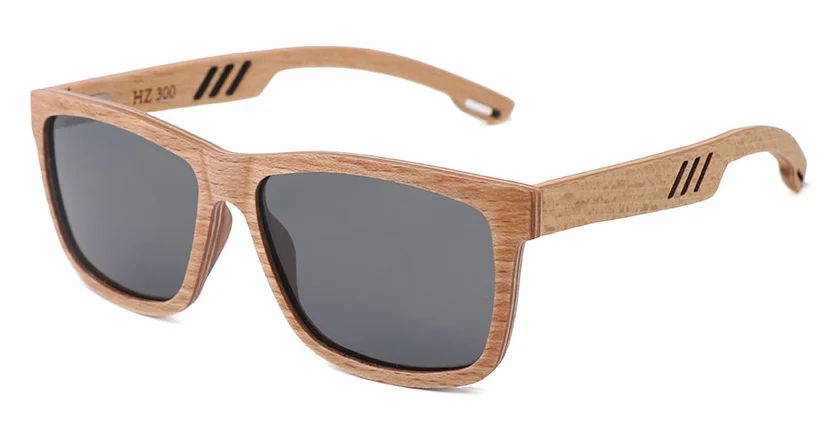 High quality laser logo free cheap rainbow wood polarized eyewear sunglasses 2021
