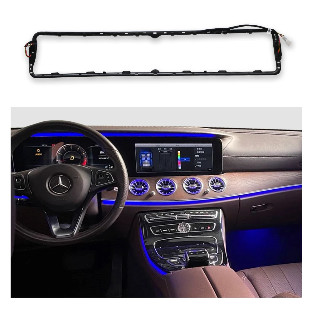 2021 W213 Large Screen Instrument Panel Atmosphere Lamp 64 Colors Led Dashboard Ambient Light For Mercedes-Benz W213
