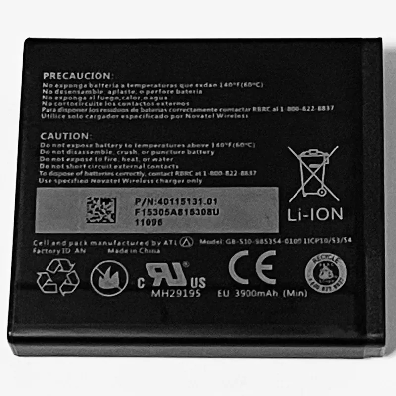 3,8 V 4000 мА/ч, GB-S10-985354-0100 для Verizon Novatel ранец MiFi 6620L 6620 P/N: 40115131,0 Wi-Fi маршрутизатор модем батареи