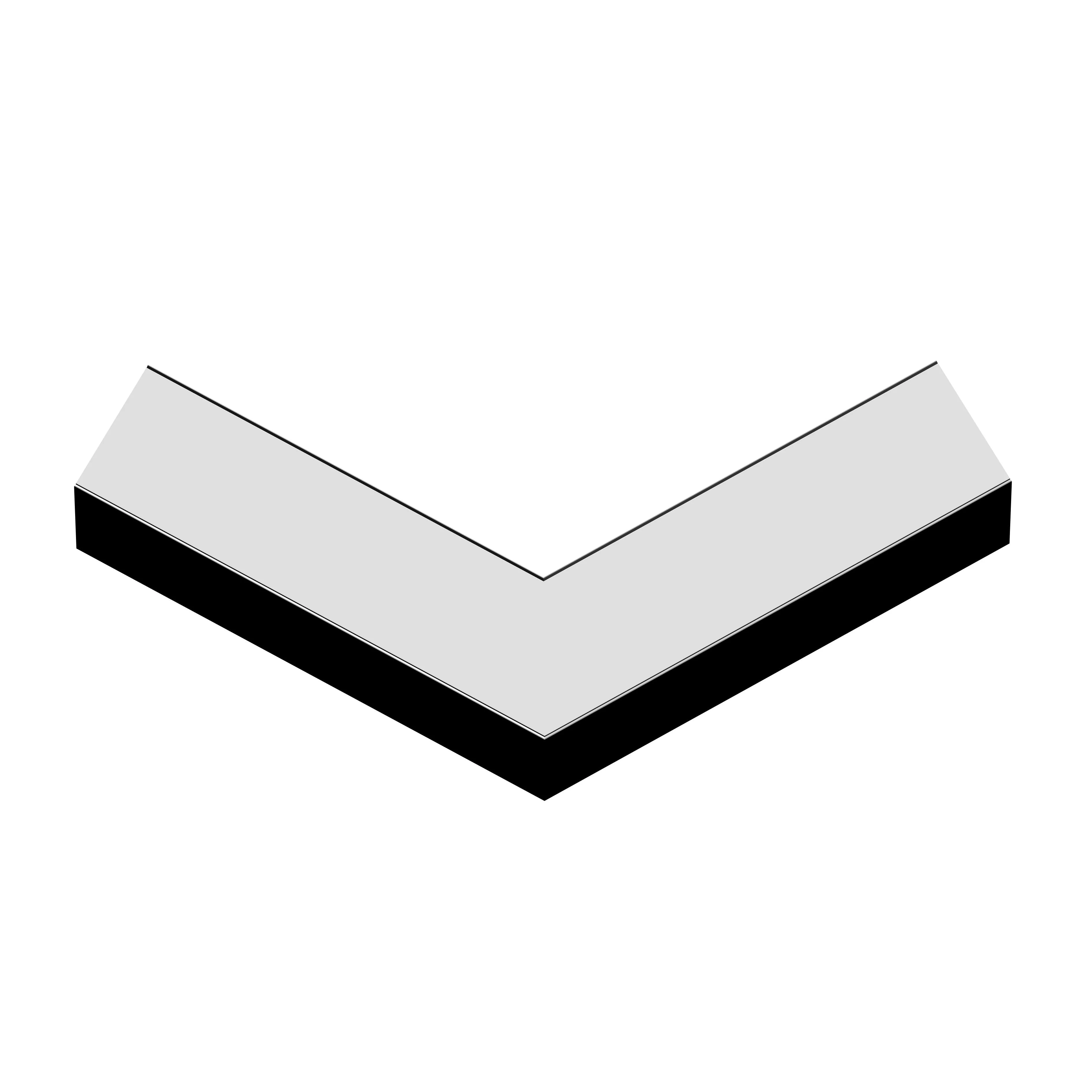 Euleep led light extend connectors, 120 degrees corner connectors assembled V shape aluminum profile for large lighting fixtures