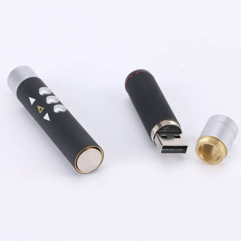 Wireless Presentation Teaching Pointer Pen with Green Light  2.4GHz USB Remote Control for PPT Presentation