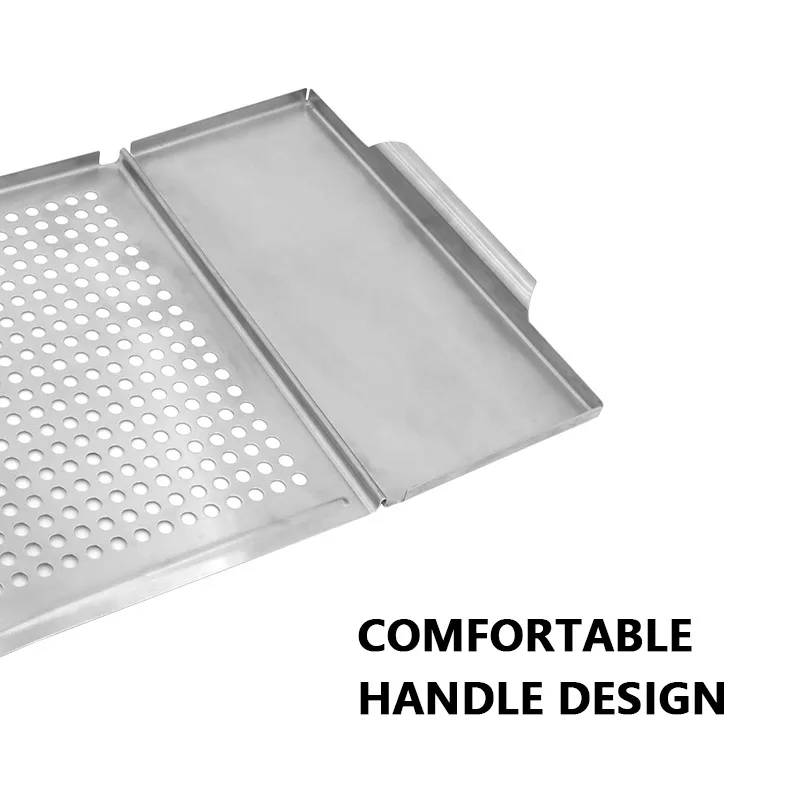 New Product Cooking Tools Outdoor BBQ Saver Tray Stainless Steel Grill Tray