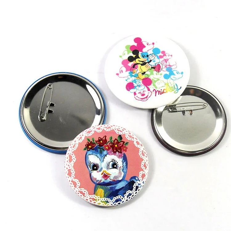 Round Button Badge with Custom logo 25/30/38/40/50/58/65/75mm Badge Pin Custom logo