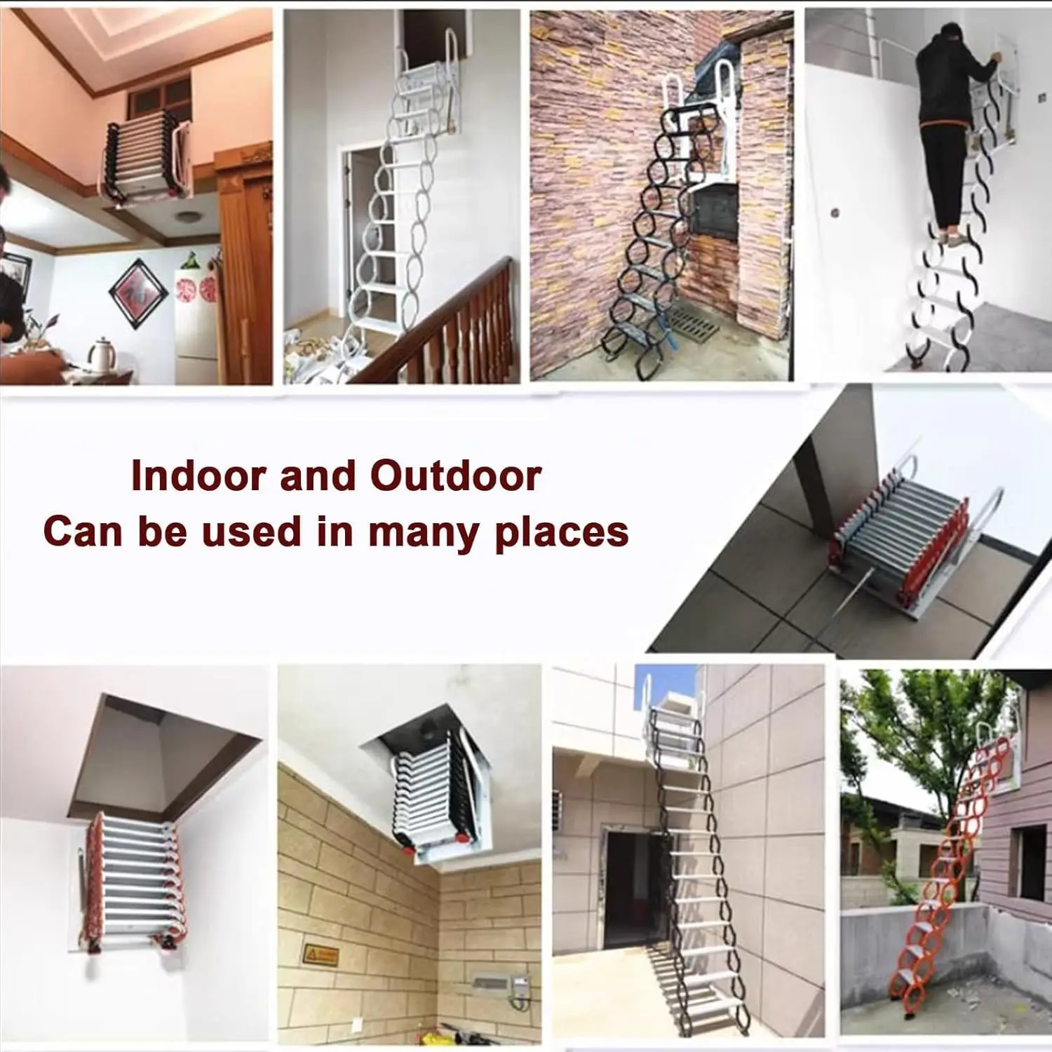 Electric Stairs Attic Ladder Automatic Loft Ladder Aluminum Ceiling Hanging Attic Electric Step Ladder Stairs