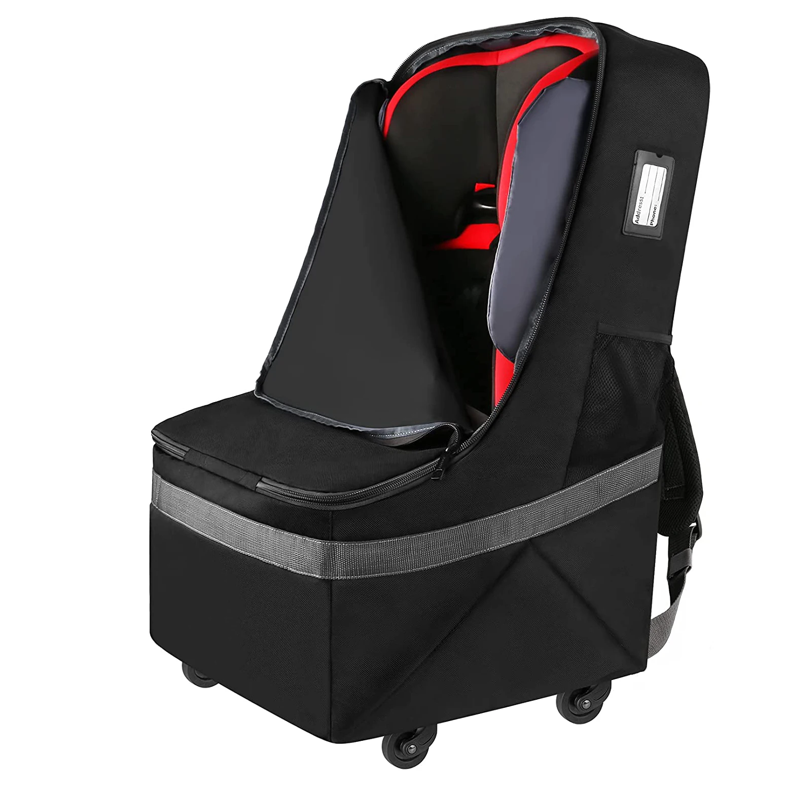 Factory Custom Car Seat Travel Bag with Wheels, Rolling Padded Car Seats Backpack, Large Durable Carseat Travel Bag