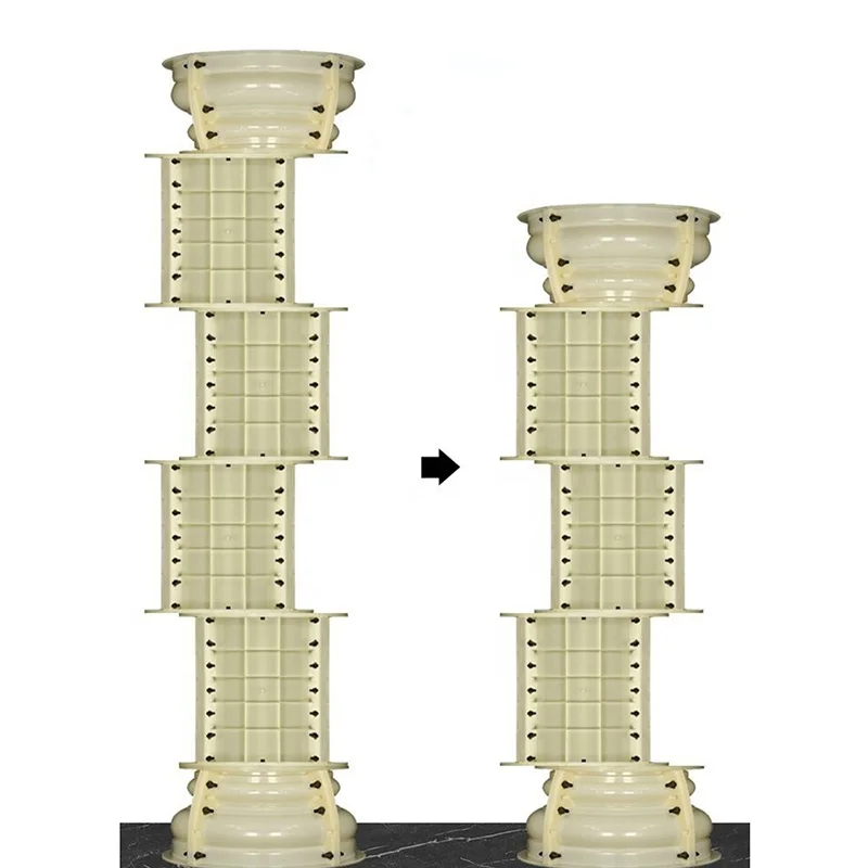 Adjustable Concrete Column Mold ABS Plastic Concrete Columns Mold Multi-sizes 20-50cm Concrete Molds to Make Concrete Pillar
