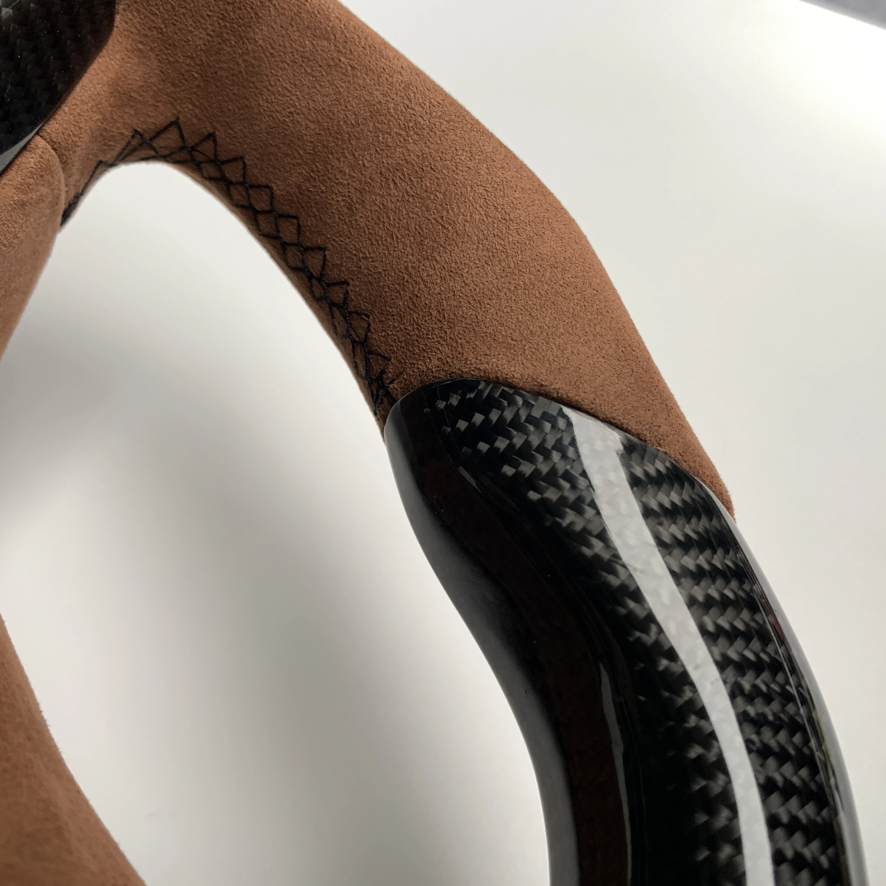 Maserati 14-18  Geberit black carbon fiber steering wheel with LED thumb buttons maserati geberit custom steering wheel