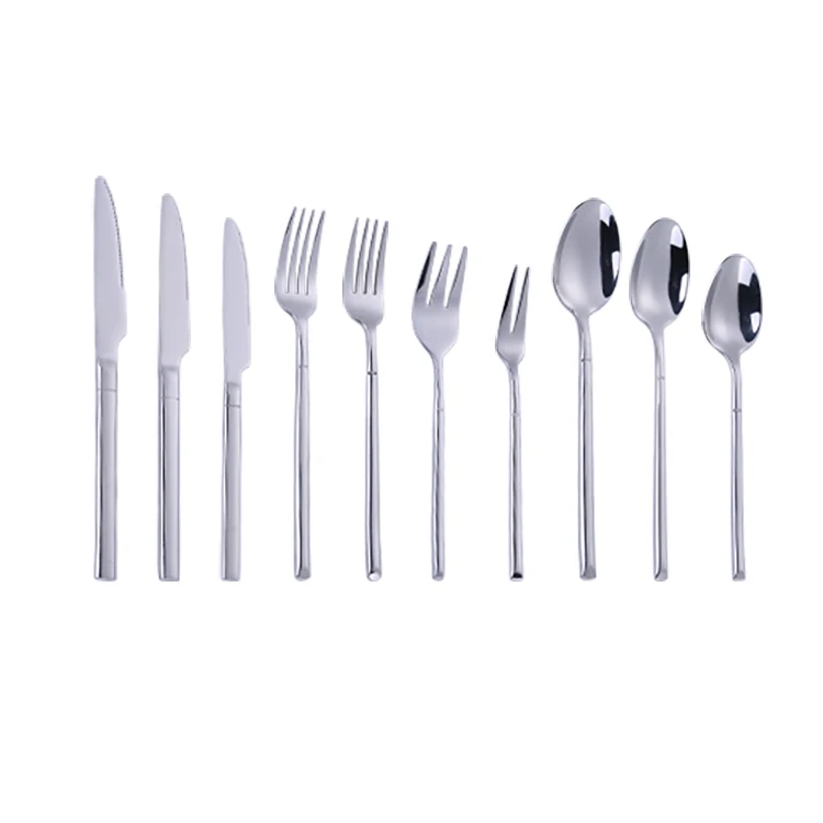 Mirror Reusable Spoon Fork Stainless Steel Restaurant Cutlery Set Wholesale
