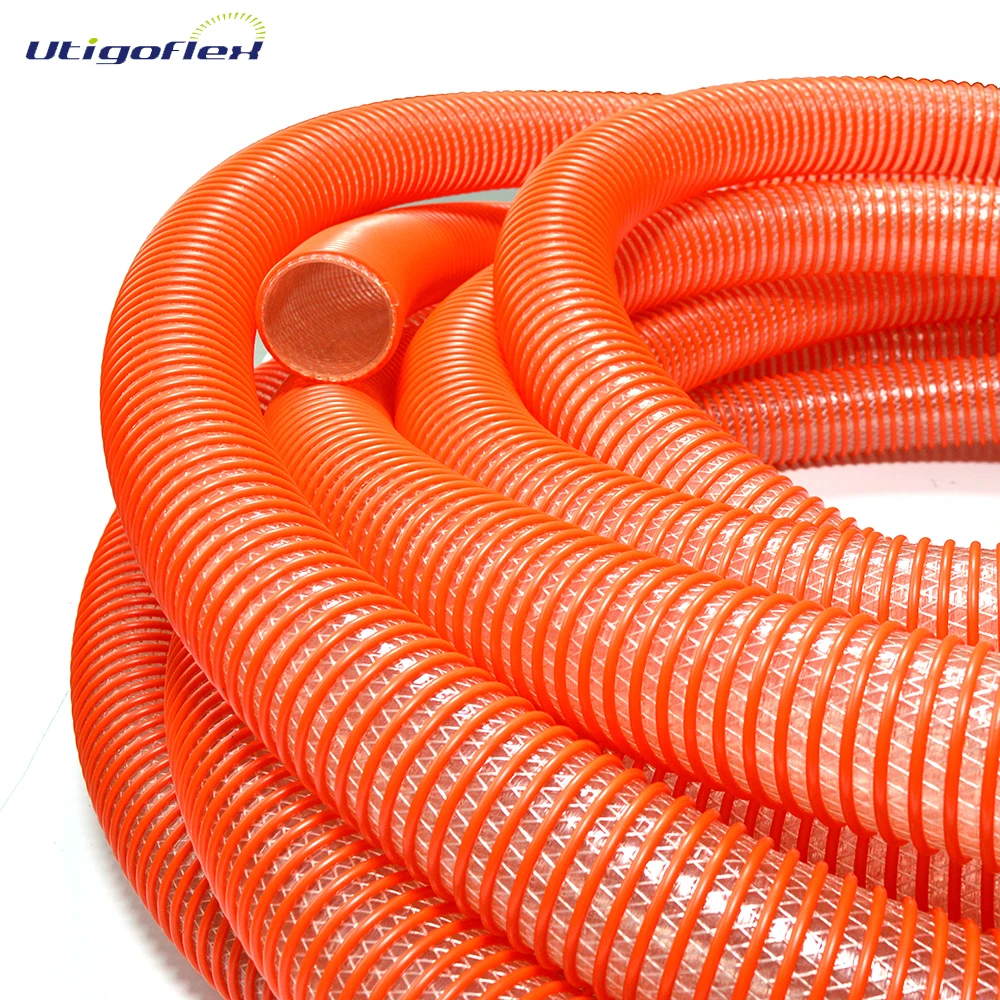 Industrial PVC kink-proof suction hose plastic pvc fiber reinforced suction hose durable PVC hose in various sizes and colors