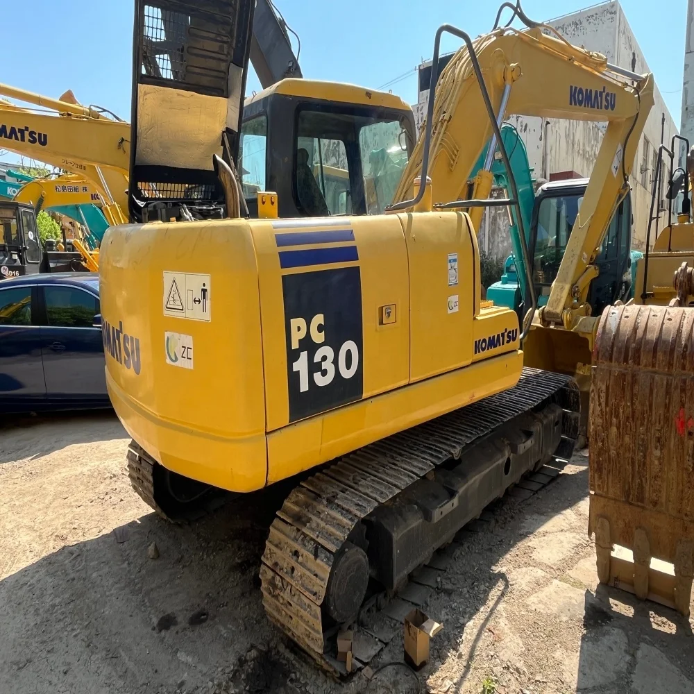 Подержанный PC130-7 Komatsu 13-тонный гидравлический экскаватор двигатель для кошек отличное состояние коробка передач хорошая цена продажа подержанных