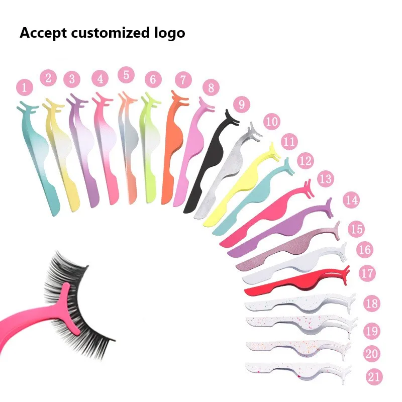 Very Beautiful ice flowers eyelash Tweezers High Quality Hot Selling With Custom Logo