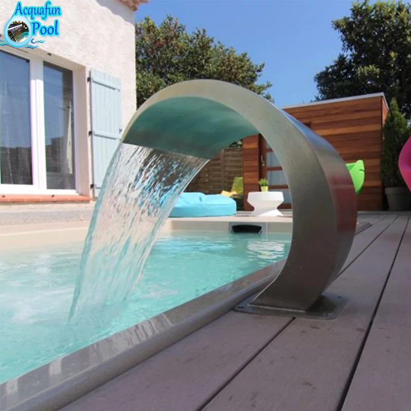 Mirror Metal Fountain Water Standing Waterfall Indoor