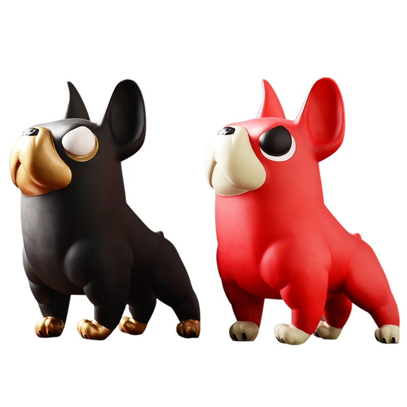 
High quality oem resin animal statues bulldog dog decor resin animal figurines for room 