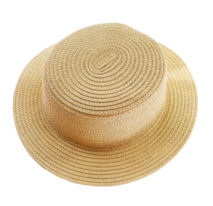 Плетеная Солнцезащитная шляпа, летняя пляжная соломенная шляпа на заказ с ленточным ремешком для мужчин и женщин, 2022, женская панама, плоская соломенная шляпа для фермера унисекс
