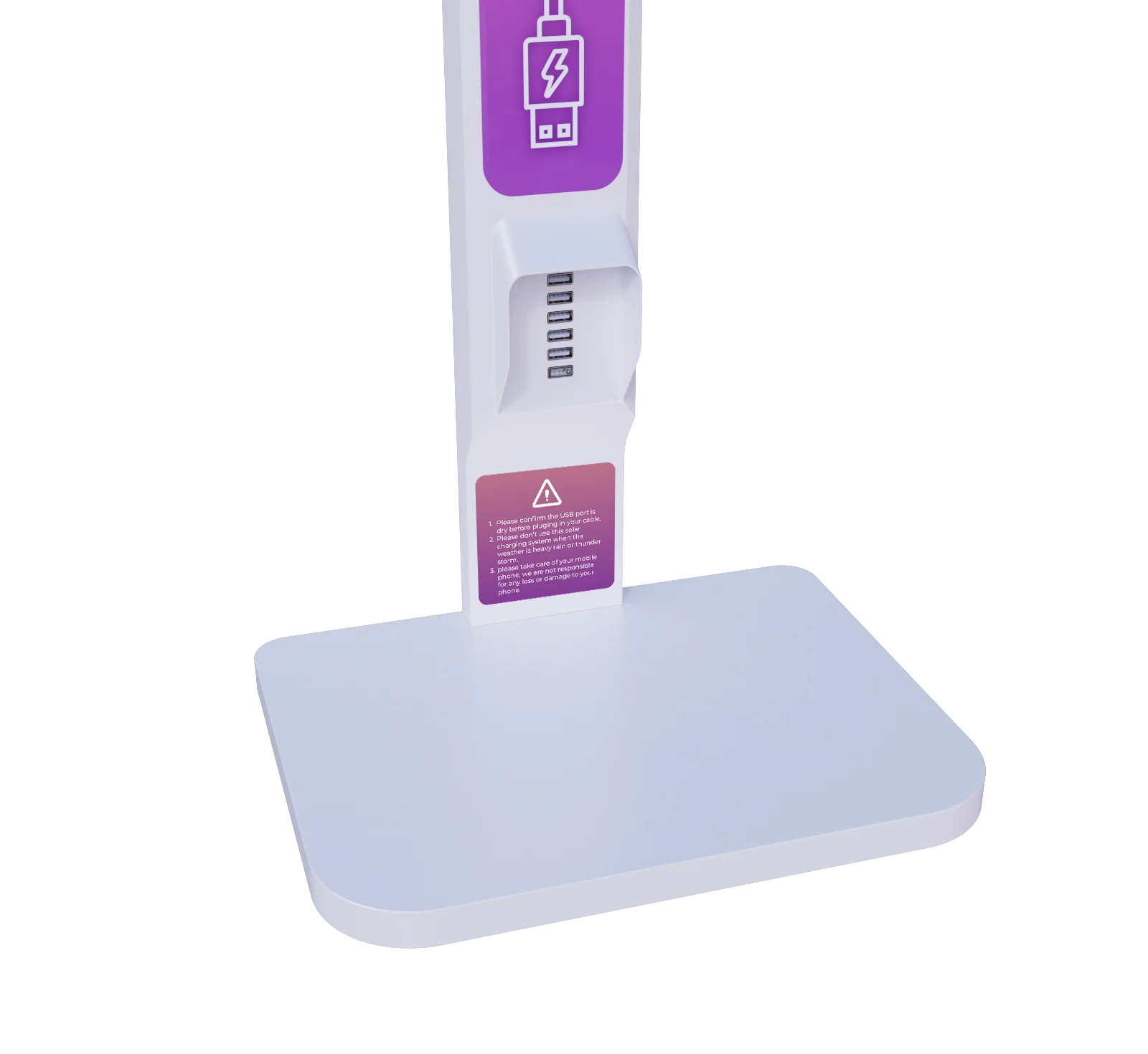 New urban charging style Y2Power SUN Solar Powered Cell Phone Charging Station easy installation commercial charging station
