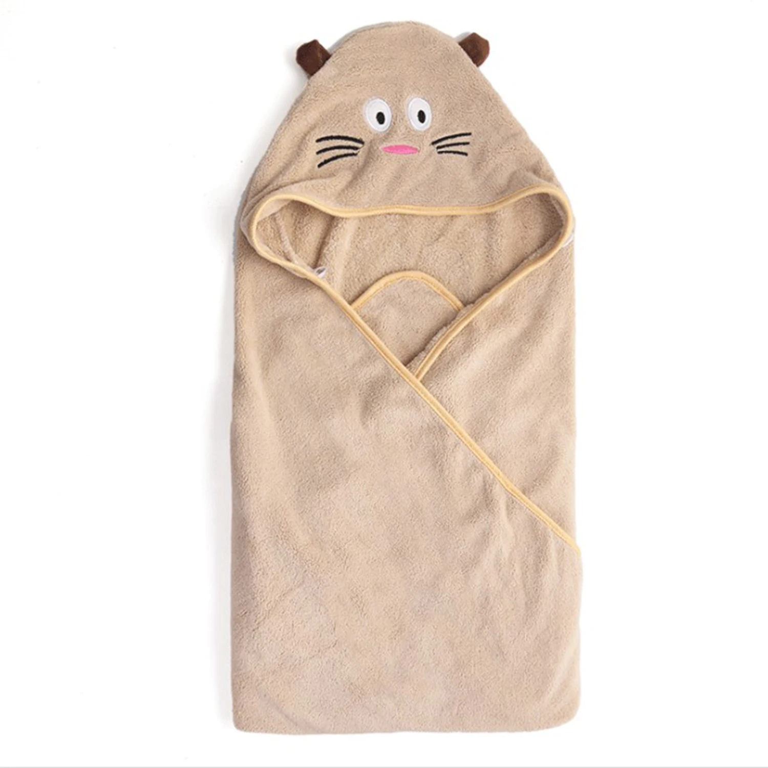 cute animal microfiber baby poncho bathrobe hooded towel custom
