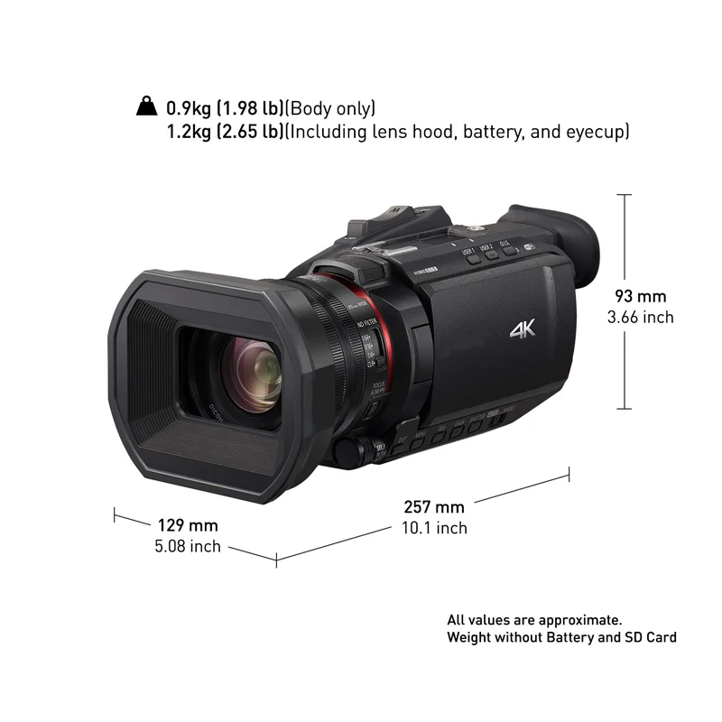 Используется X1500 4K профессиональная видеокамера с 24X оптическим зумом WiFi HD Live Streaming HC-X1500GK видео