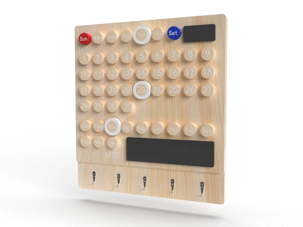 Made Wooden Wall Calendar Customized LOGO Item Style Material Type