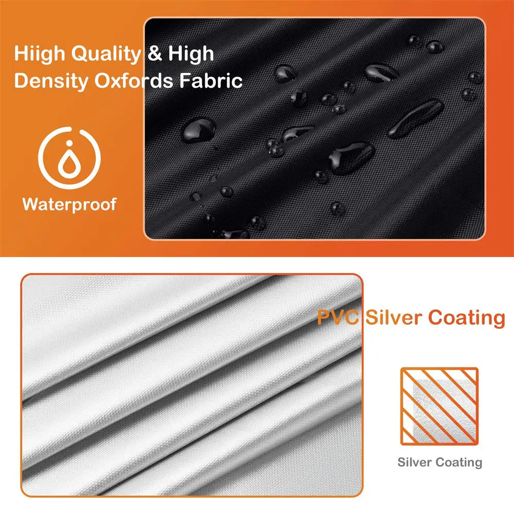 Full Coverage Patio Round Fire Pit Cover Dustproof Anti UV Tear Resistant Waterproof Outdoor Fire Pit Cover