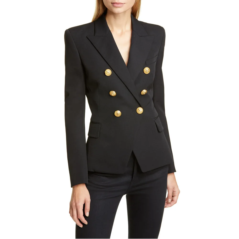 
2021 Trending New Products Double Breasted Jacket Female Blazer Dress Ladies Long Sleeve Elegant Blazers Ladies Women 