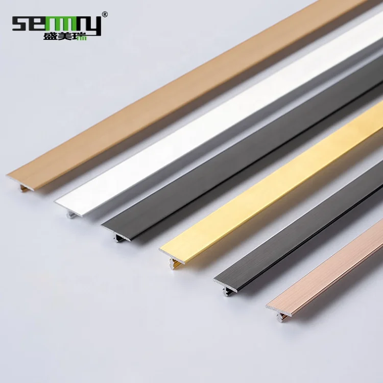 Hot Sale Customized Color Size Aluminum Alloy Accessories T Shape Metal Tile Corner Profile
