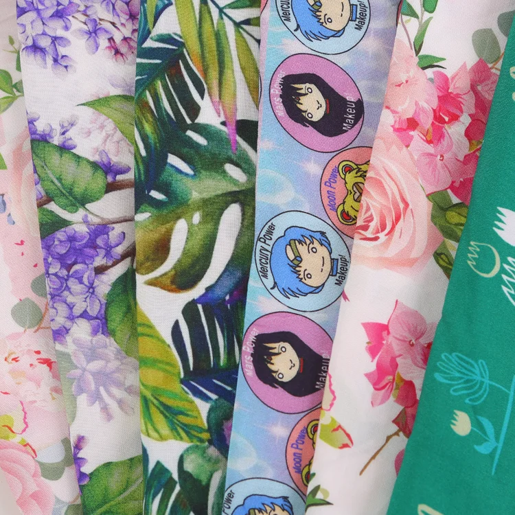 Reayol digital printed 30s viscose rayon fabric stocklot