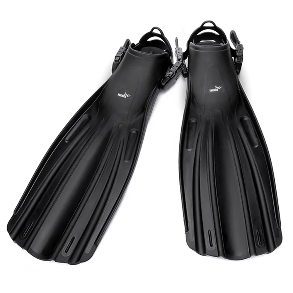 THENICE Underwater Sports Flippers Open-Heel Professional  Training Swimming Diving Fins