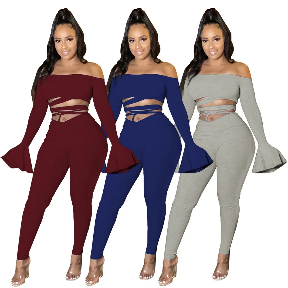 
2021 Newest Design High Quality Women Fashion Clothing 2 Pcs Set Womens Clothing Two Piece Women 2021 Fall 2 Piece Set 