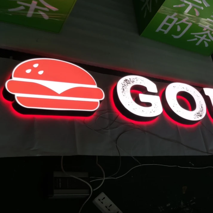 Customized channel letters making advertising sign Outdoor 3D led logo acrylic store sign illuminated business retail signboard