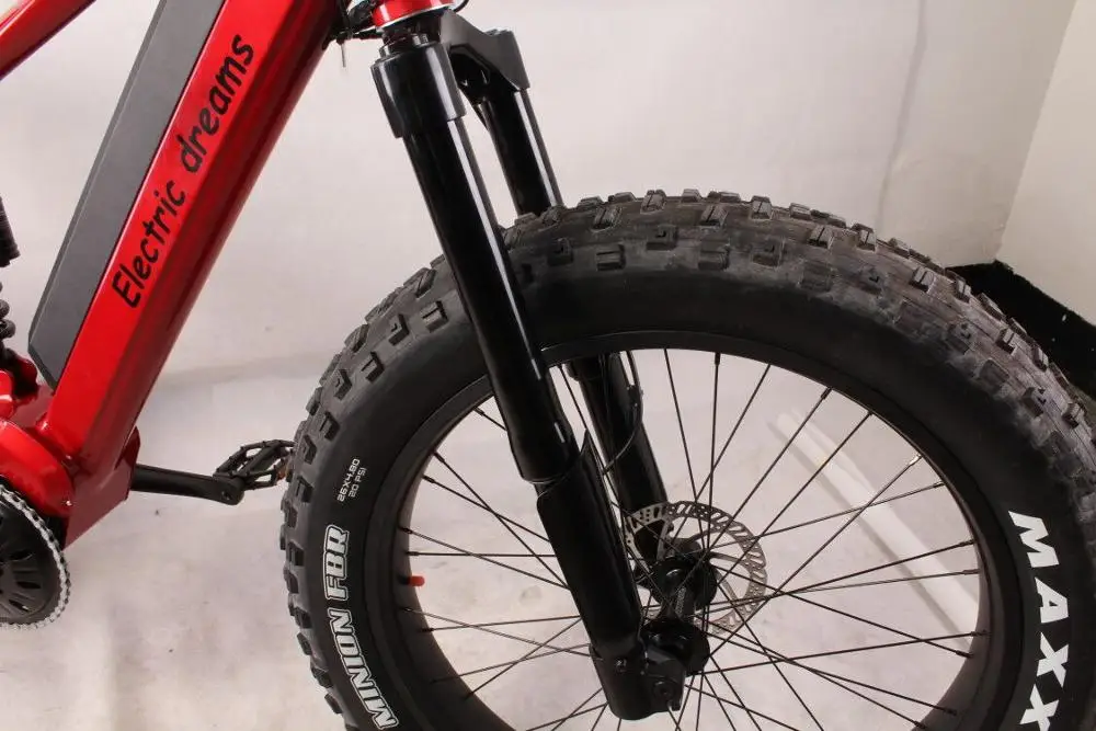 26 inches smart downhill full suspension 48v 1000w fat tire electric mountain bicycle / fast electric speed bike for tall men