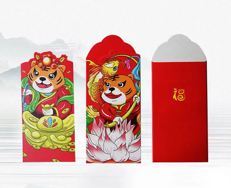 2022 chinese new year packaging chinese new year paper bag red pocket envelope  red envelopes chinese new year