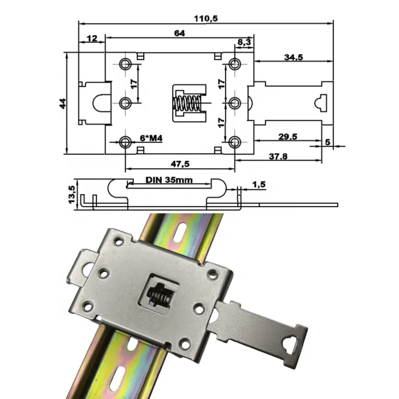 dinrail clip 35mm mounting bracket din rail clamp 35mm mounting bracket clip buckled