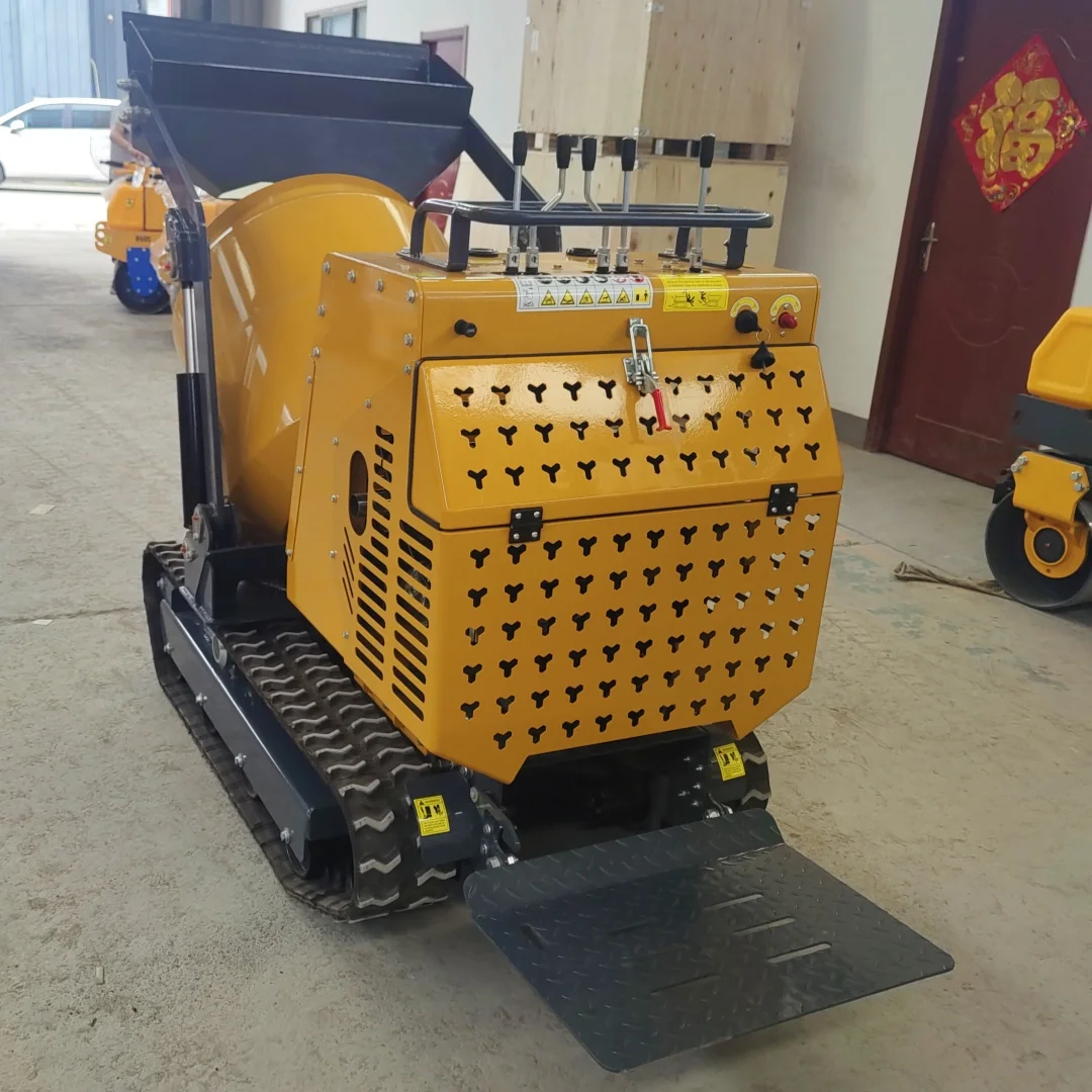 HT750 Concrete mixing tank High Adaptability Mini Concrete Mixer Truck Tracked Mini Dumper Gasoline Mini Concrete Mixer