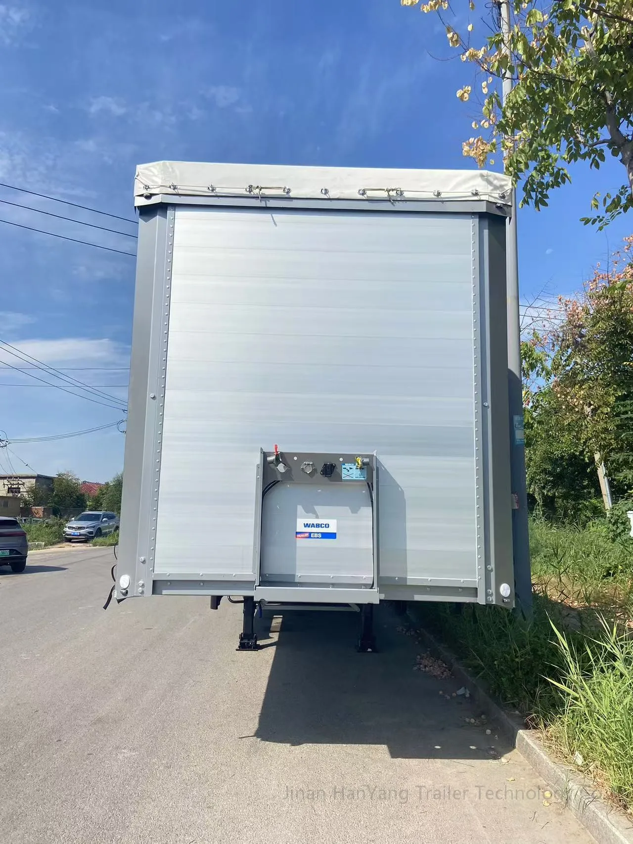 3 Axle Transport 40 Ton Dry Van Truck 40ft PVC Curtain Side Open Semi Trailer