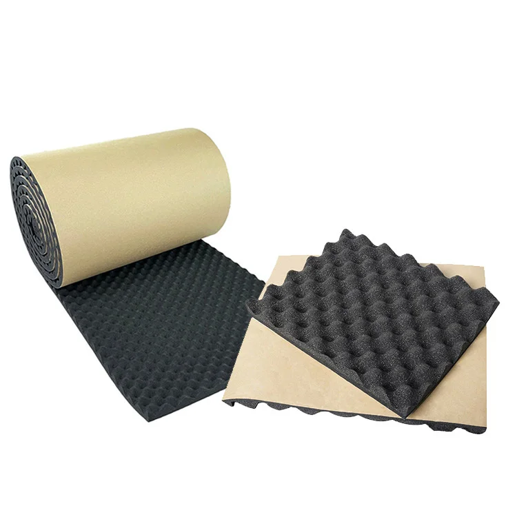 Manufacturer  8mm Thickness wavy rubber foam Heat Insulation Sound absorption material