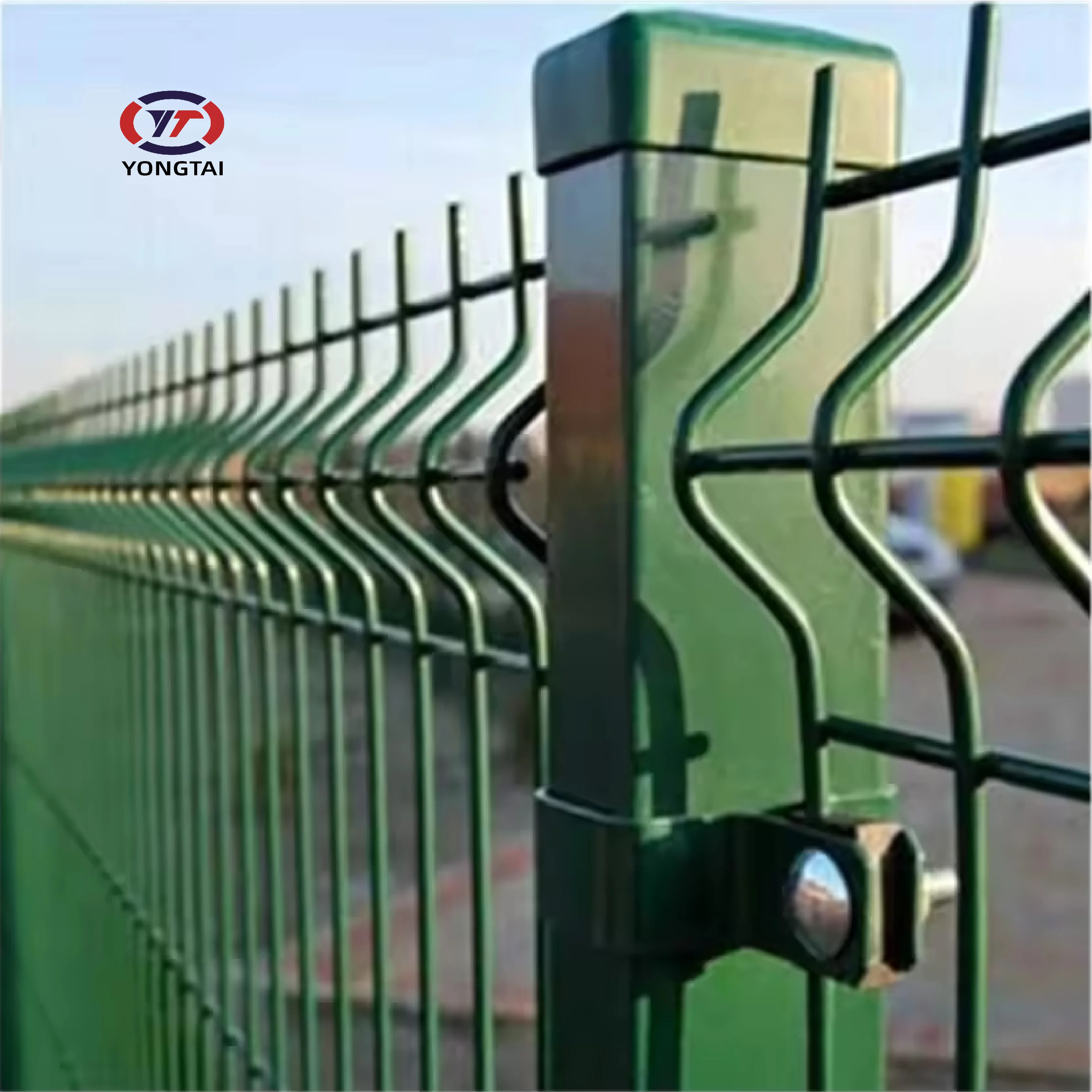 China high quality customized outdoor garden metal 3D curved panel fence