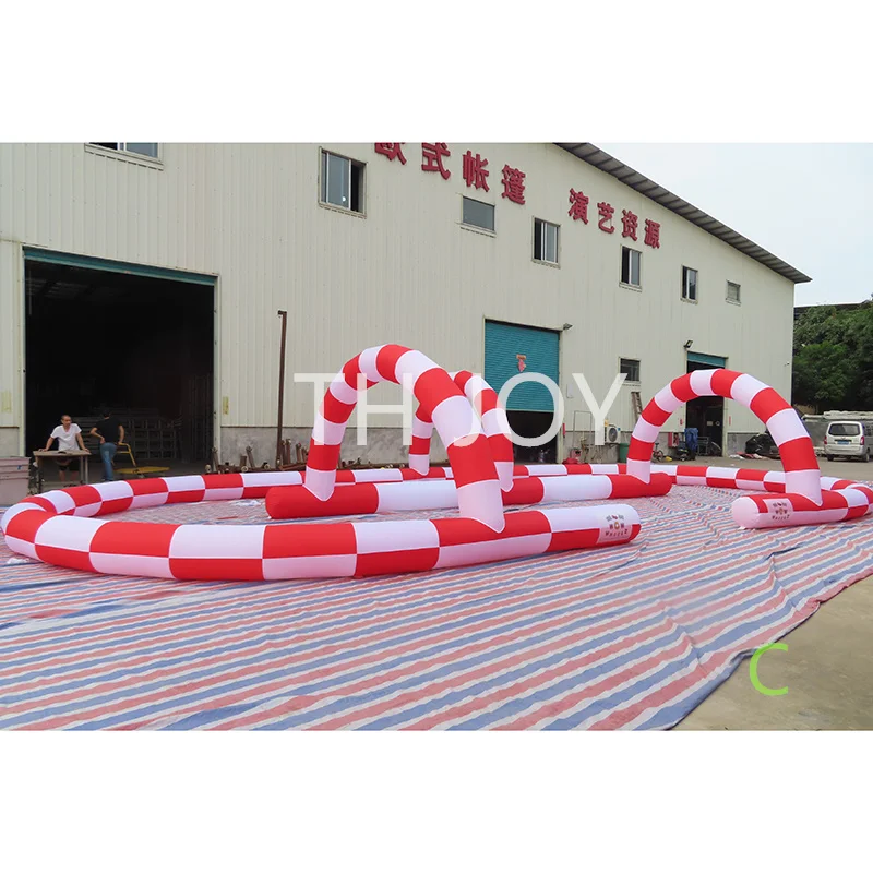Exciting 15x7m Inflatable Quad Zorb Ball Track with Free Shipping to Your Door