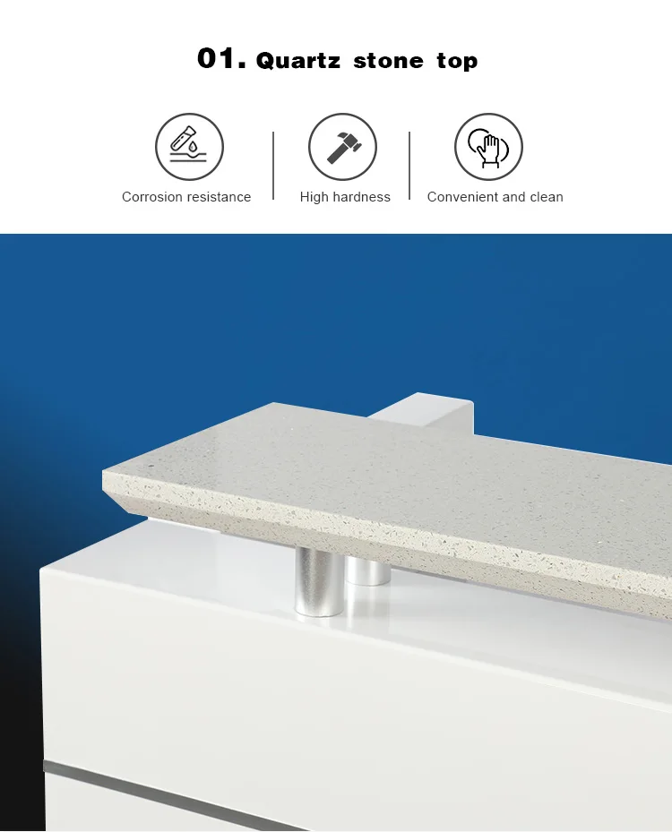 Modern Small White Wood Beauty Salon Furniture Reception Desk For Selling